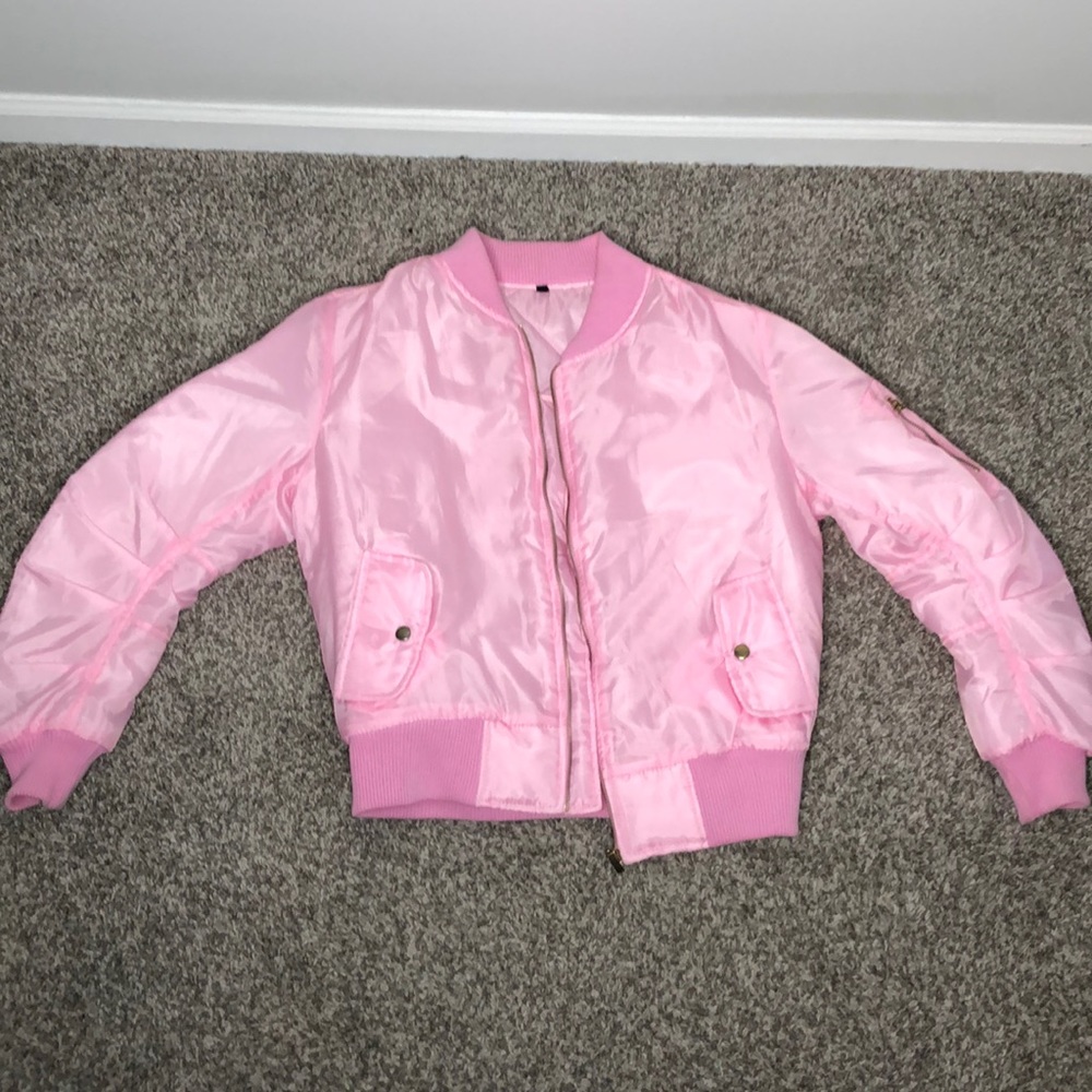 Pink bomber jacket